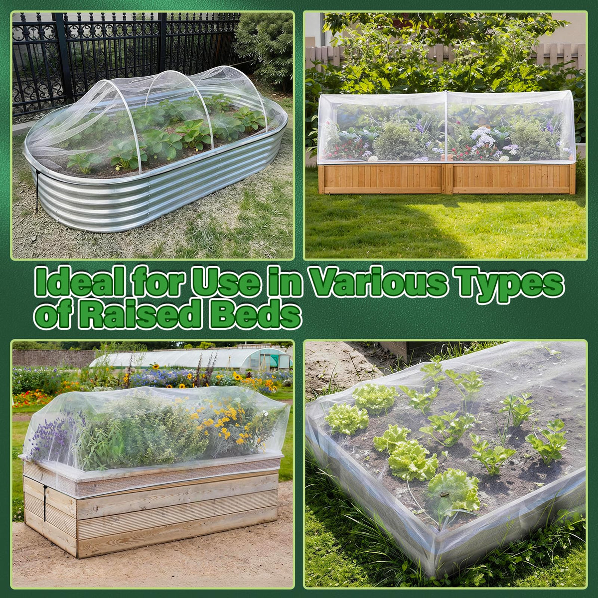 KEOHOLI 3-pack garden netting bundle ideal for family plots
