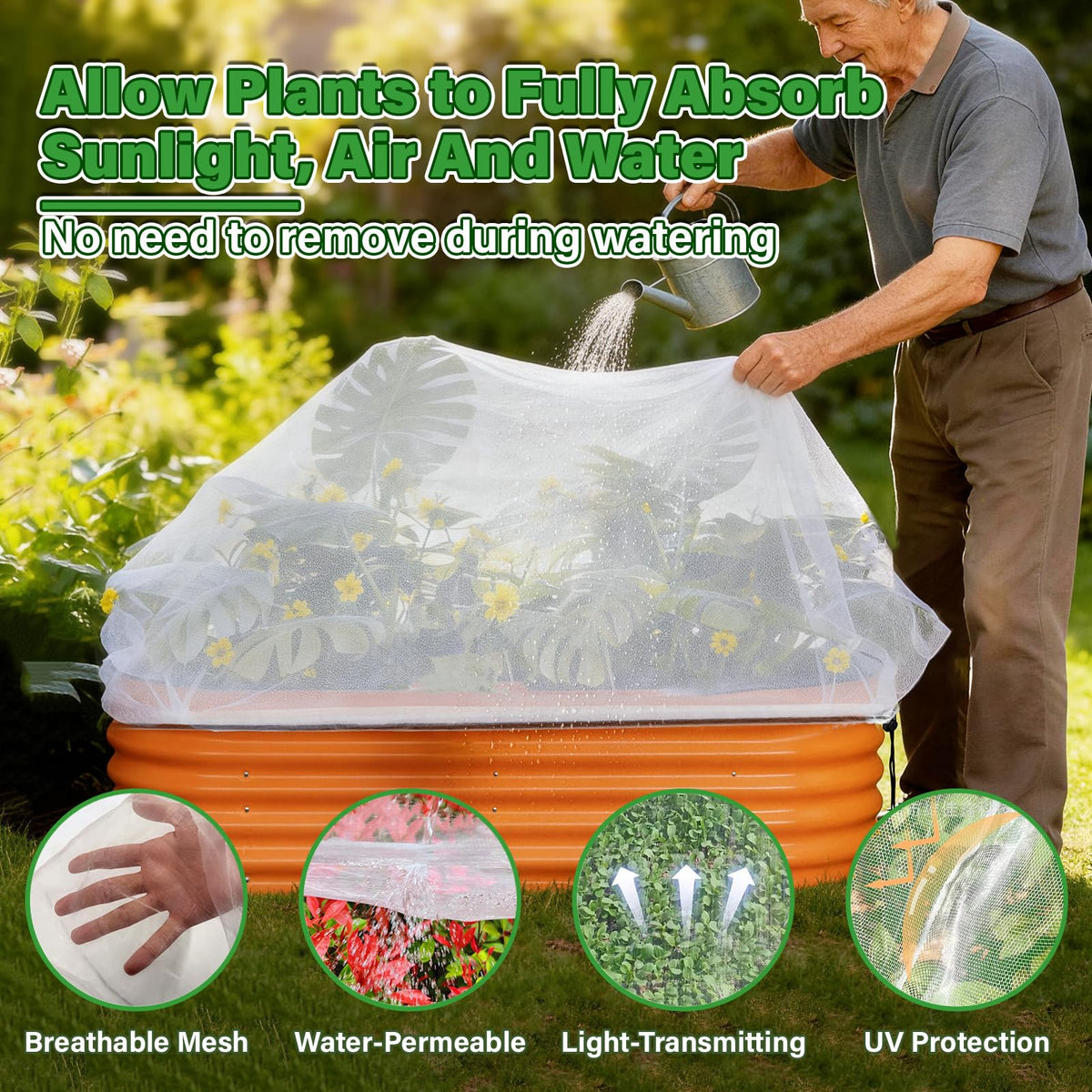 KEOHOLI ultra-fine 60-mesh netting blocks pests while allowing light
