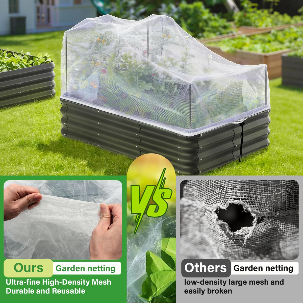 KEOHOLI UV-protected HDPE material offers durable, long-lasting garden protection