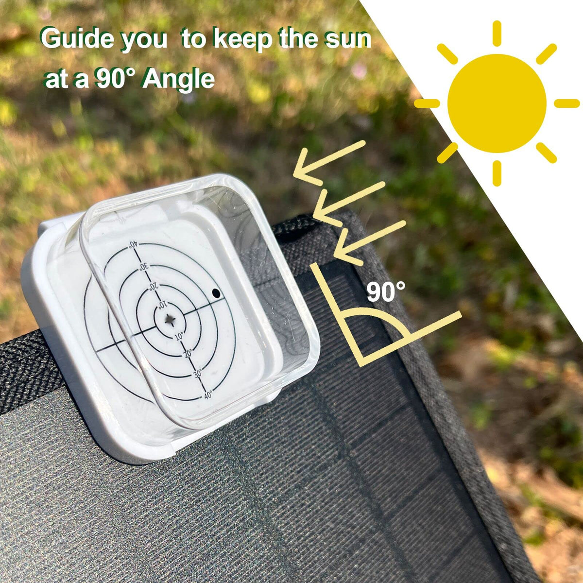 KeoPuals Solar Angle Guide lightweight, portable, ideal for outdoor panel setups.
