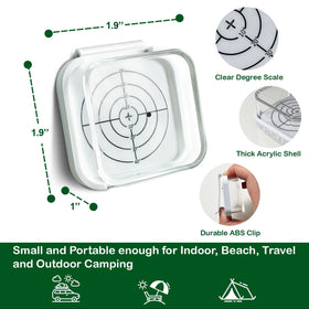 KeoPuals Solar Angle Guide shadow-centre alignment helps accurate tilt adjustments.