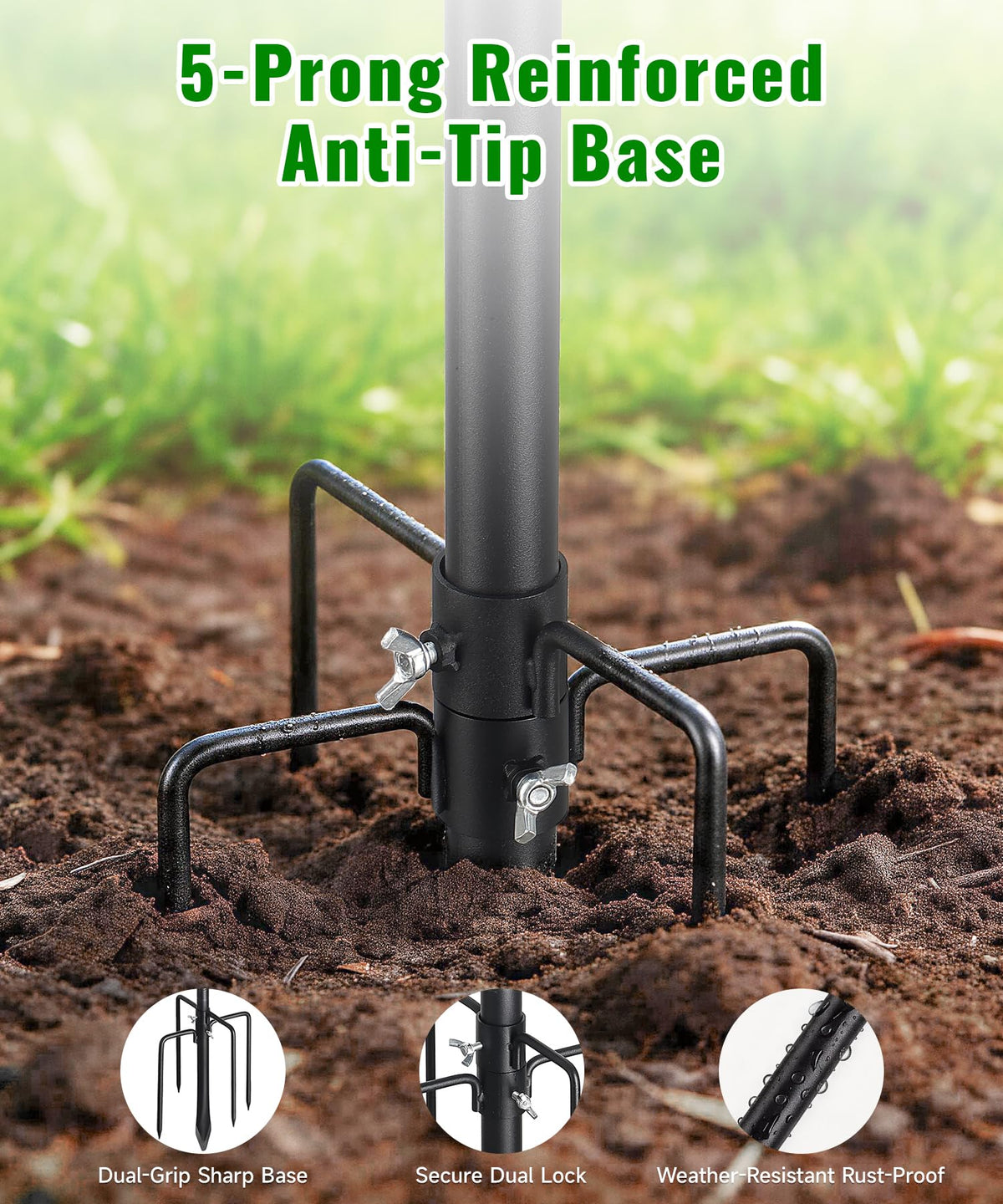 Keplrend universal mount supports bluebird houses and hummingbird feeders for versatile setups.