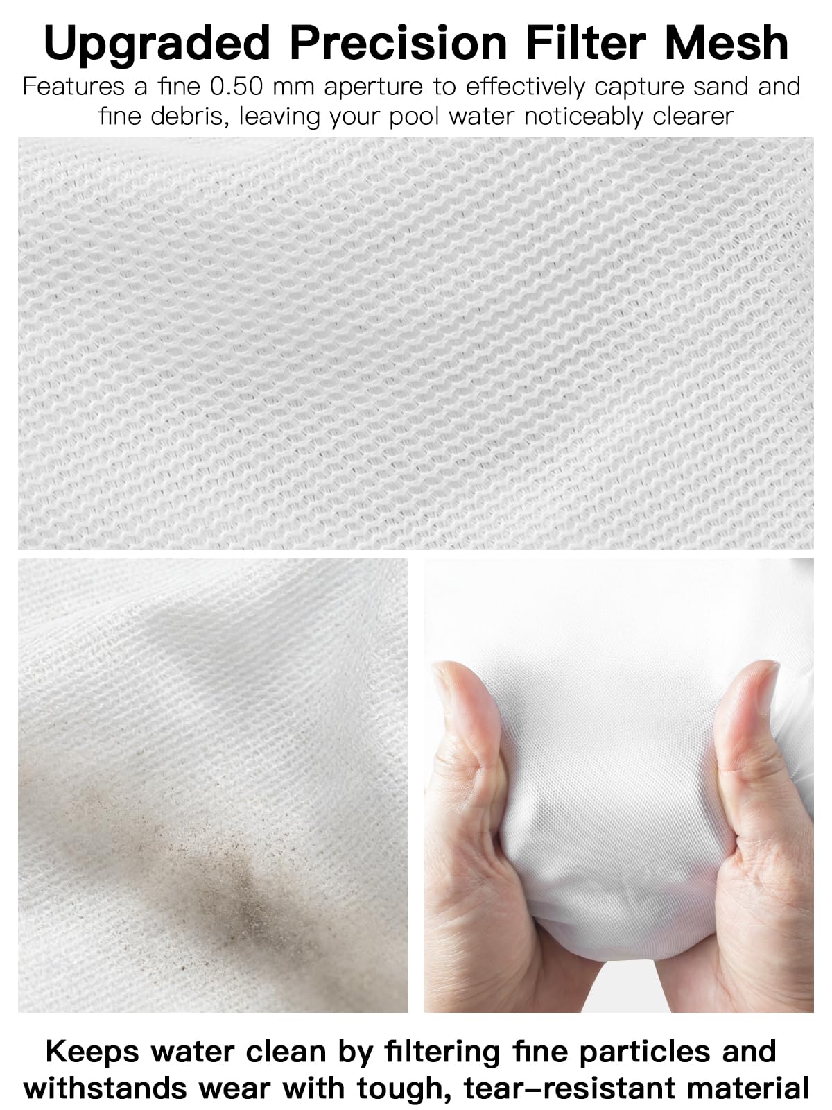 Durable stitching detail on Keptwell filter bag close-up