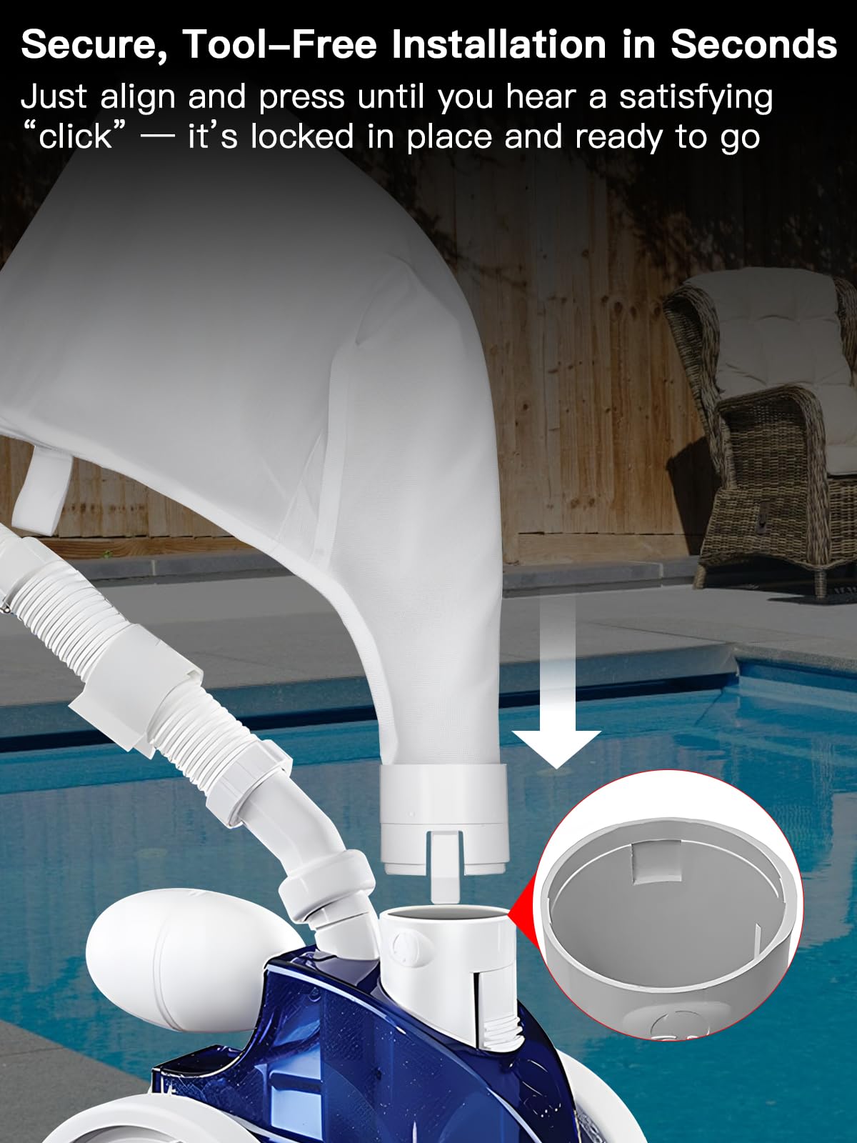 Zipper opening enables easy debris cleaning