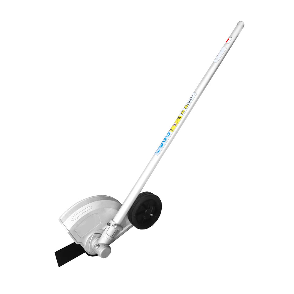Kerlista 8in wild edger attachment front view highlights durable steel-aluminum construction for lasting edging