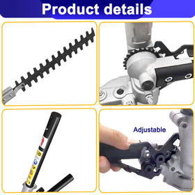 Kerlista 12-position articulating head for difficult hedge angles.