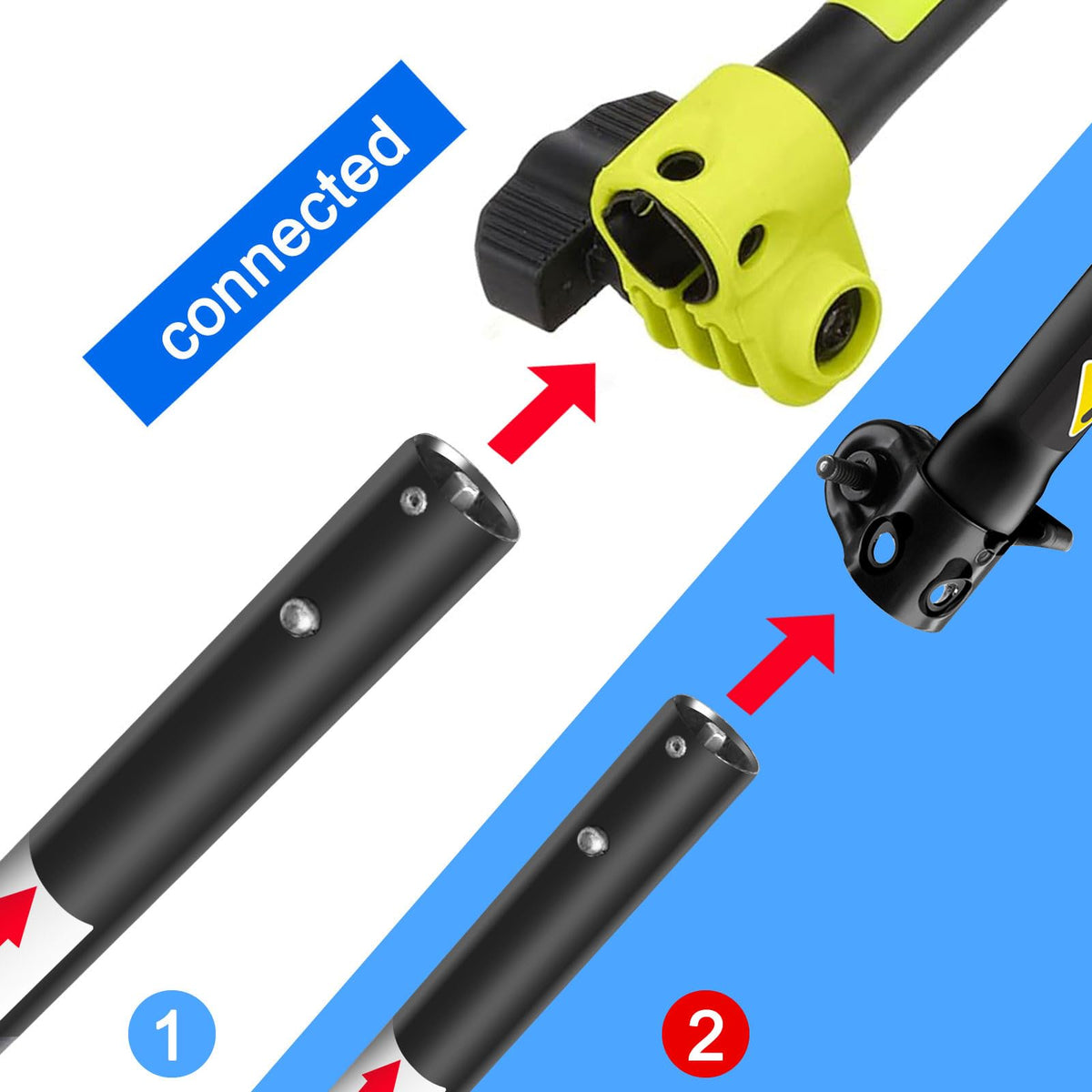 Kerlista connection specs: 0.31-inch square, 1-inch pipe, universal size compatibility.