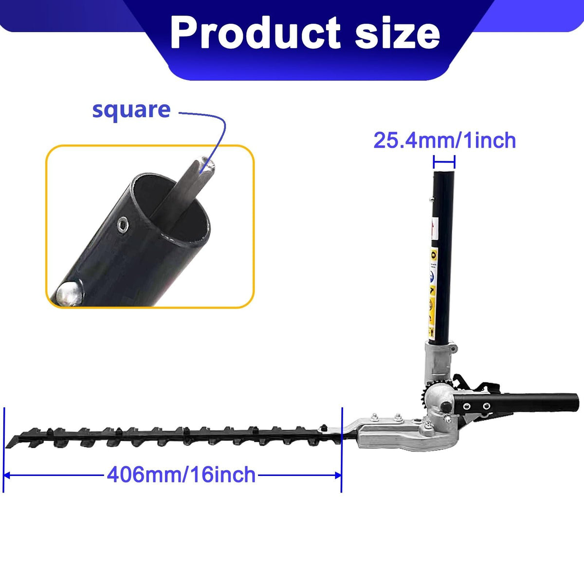 Kerlista hedge trimmer blade 16-inch dual-action for precise cuts.