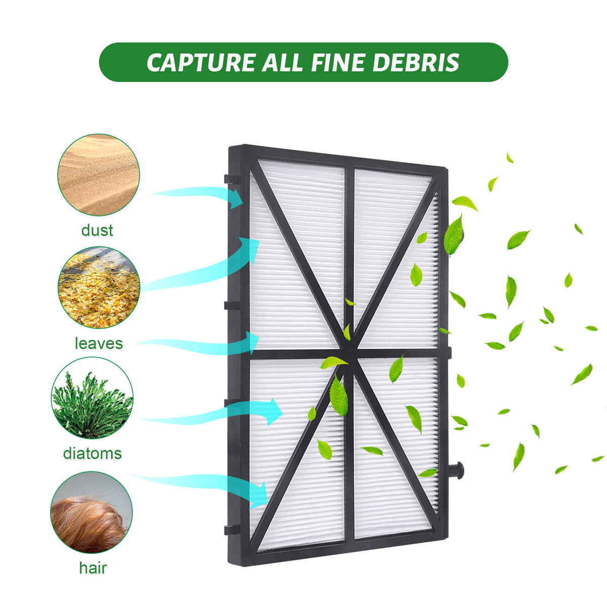 Sturdy ABS frame adds durability during pool cleaning.