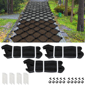 Kerty geo grid driveway assembly for stable gravel surfaces and easy installation.