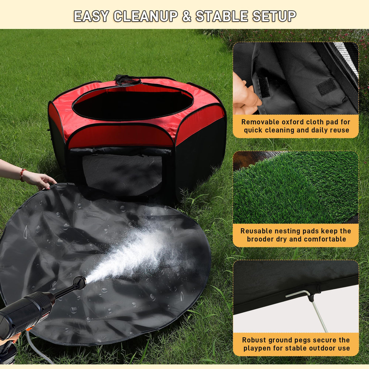Kerty Upgrade Chick Starter Kit nesting pad gives soft resting spots for growing chicks.