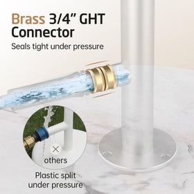 KES natural marble outdoor shower brass 3-4 adapter for hose connection.
