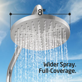 KES natural marble outdoor shower height control fits adults and kids.