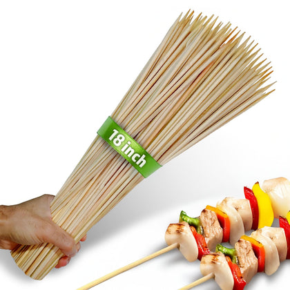 KESEM 18-inch extralong bamboo skewer for durable grilling and kebabs