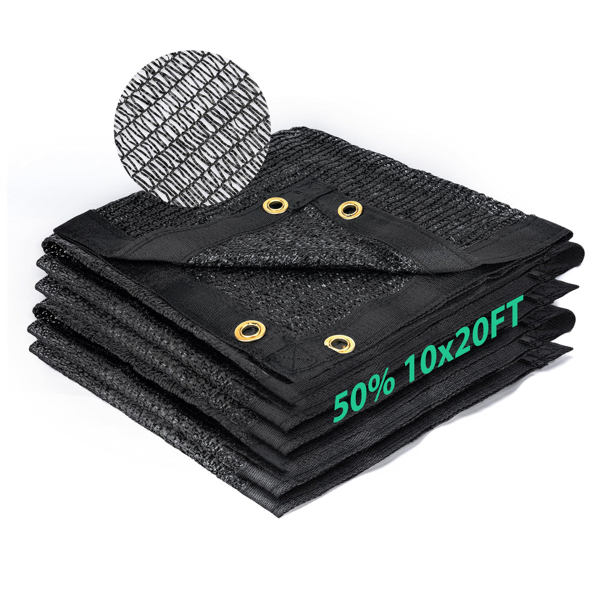 Kesfitt 50% shade cloth with breathable HDPE mesh over a garden bed for cooler sun exposure.