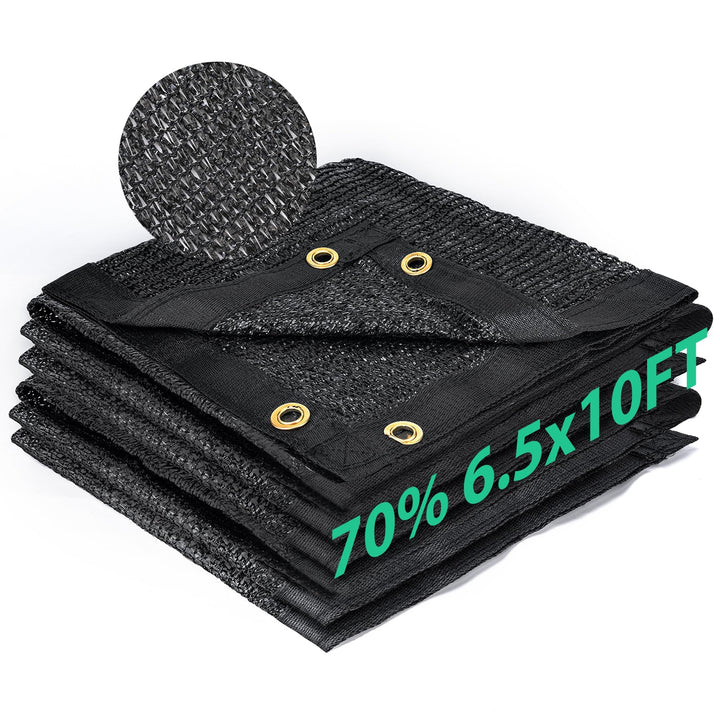 Kesfitt 70-percent shade cloth over garden, cooler shade for plants and seating.