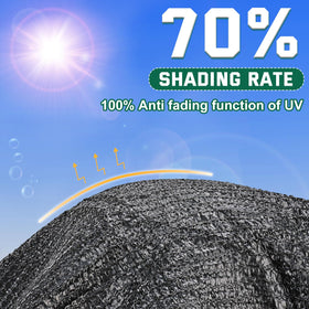 Kesfitt 70% shade cloth shows copper grommets for secure, durable installation.