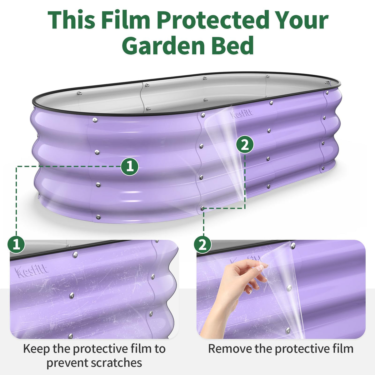 Kesfitt bolt-assisted assembly simplifies setup for quick garden readiness.