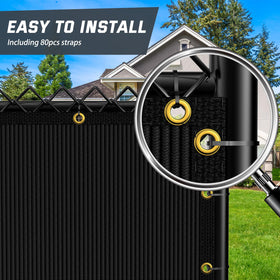 Kesfitt rustproof brass grommets maintain tension in windy conditions.