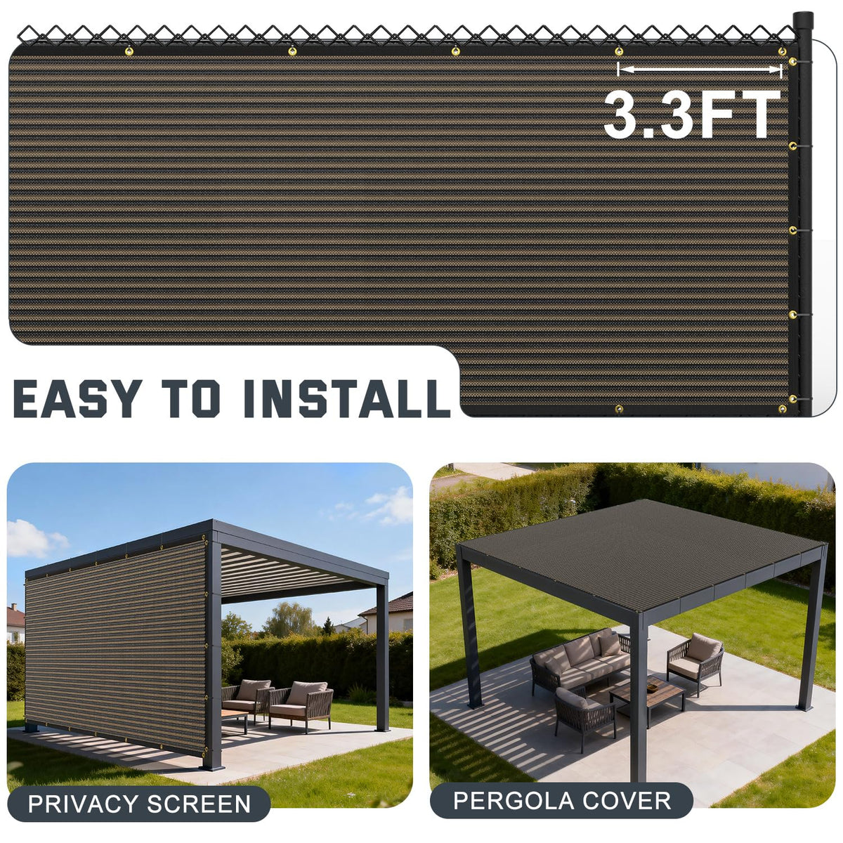 Kesfitt breathable shade fabric maintains airflow while cooling outdoor spaces