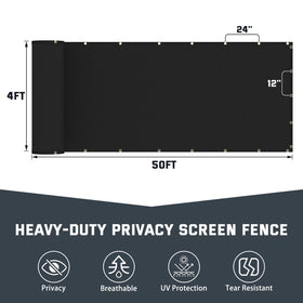 Kesfitt privacy screen unfurled along a fence adds private space.