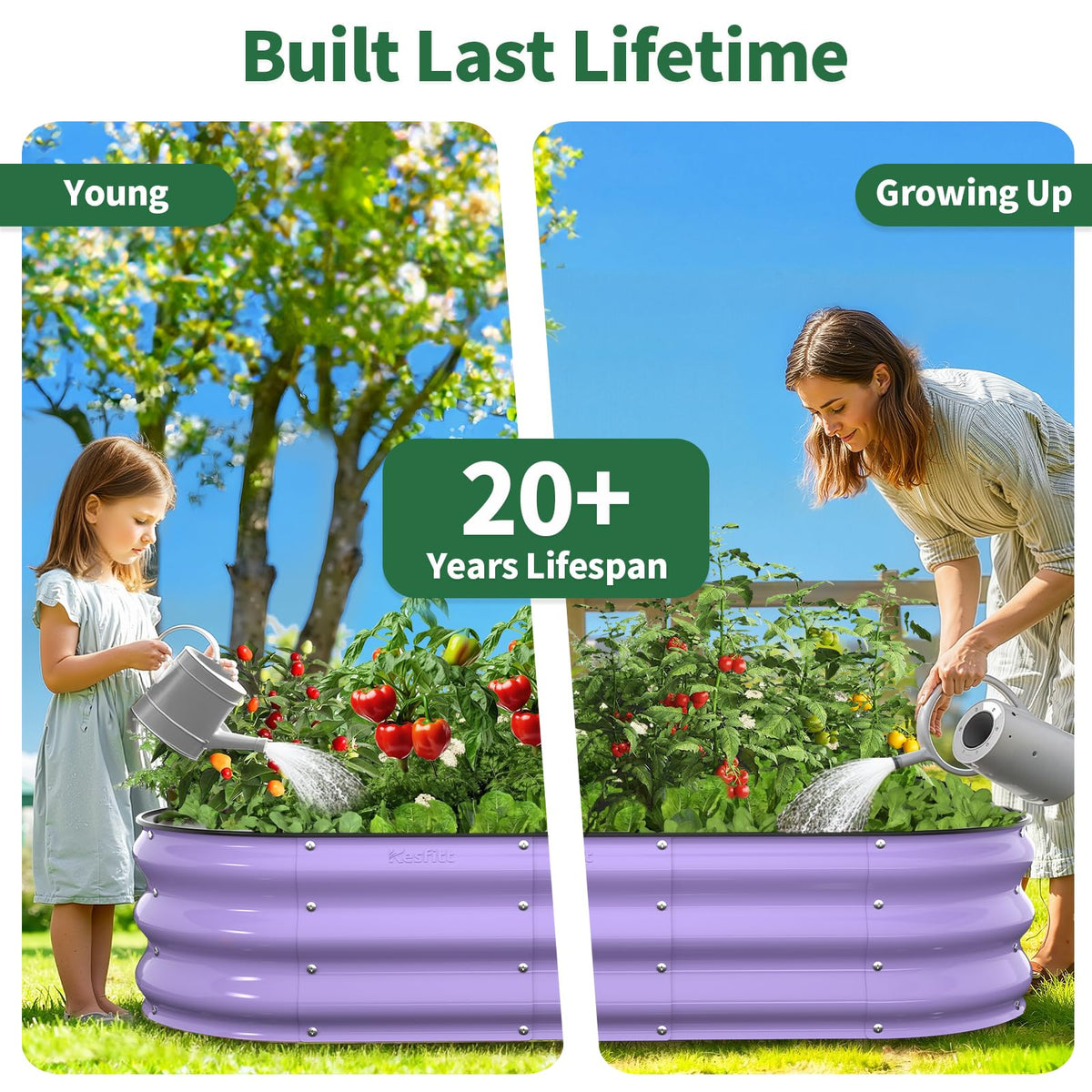 Kesfitt raised bed offers easy access and ergonomic gardening.