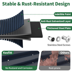 Kesfitt galvanized steel panels resist rust for durable outdoor use.