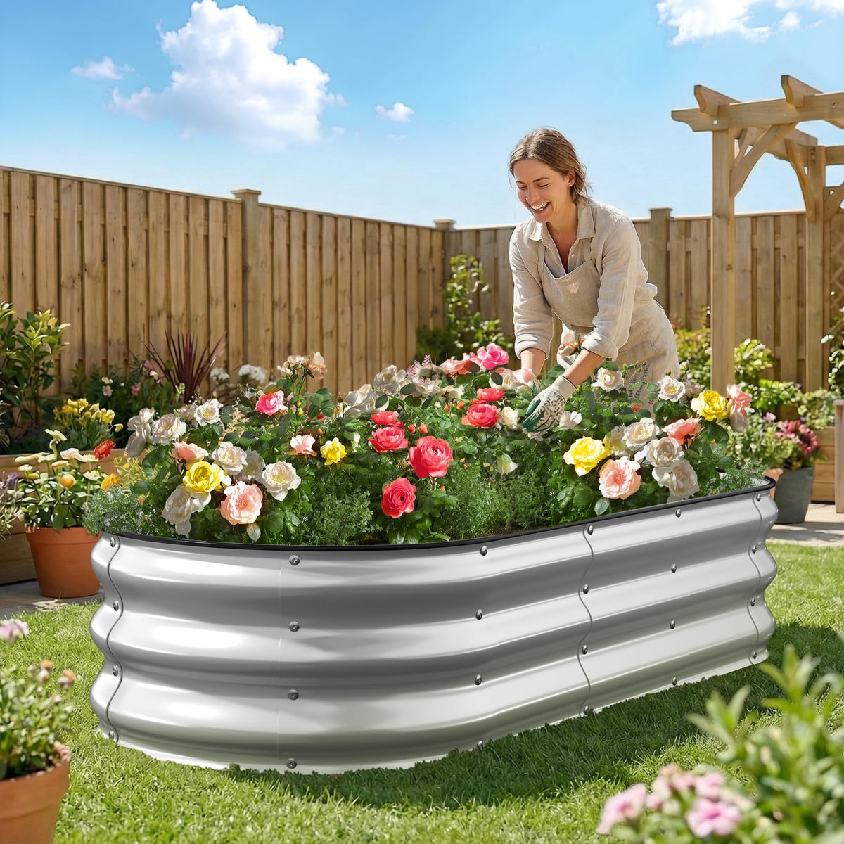 Kesfitt outdoor-use setup in a sunny yard for easy ground placement.