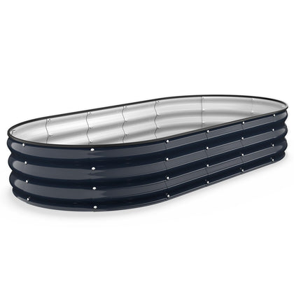 Kesfitt raised garden bed with oval open-bottom design for improved drainage in outdoor gardens.