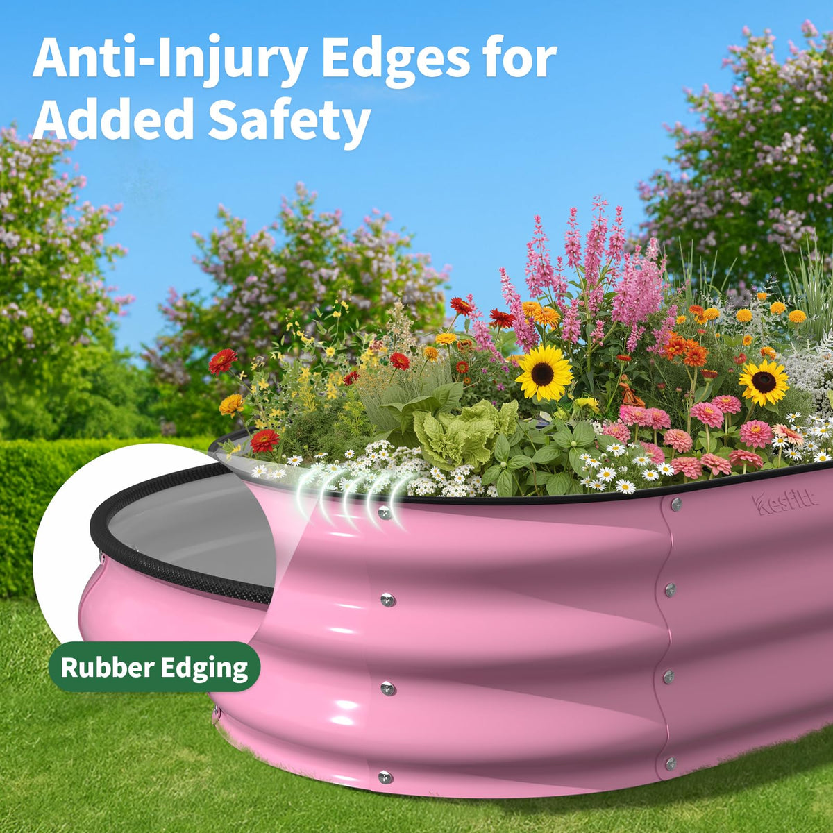 Kesfitt oval shape reduces sharp corners for safer handling