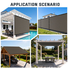 Kesfitt wind and rain proof shade protects outdoor spaces in changing weather