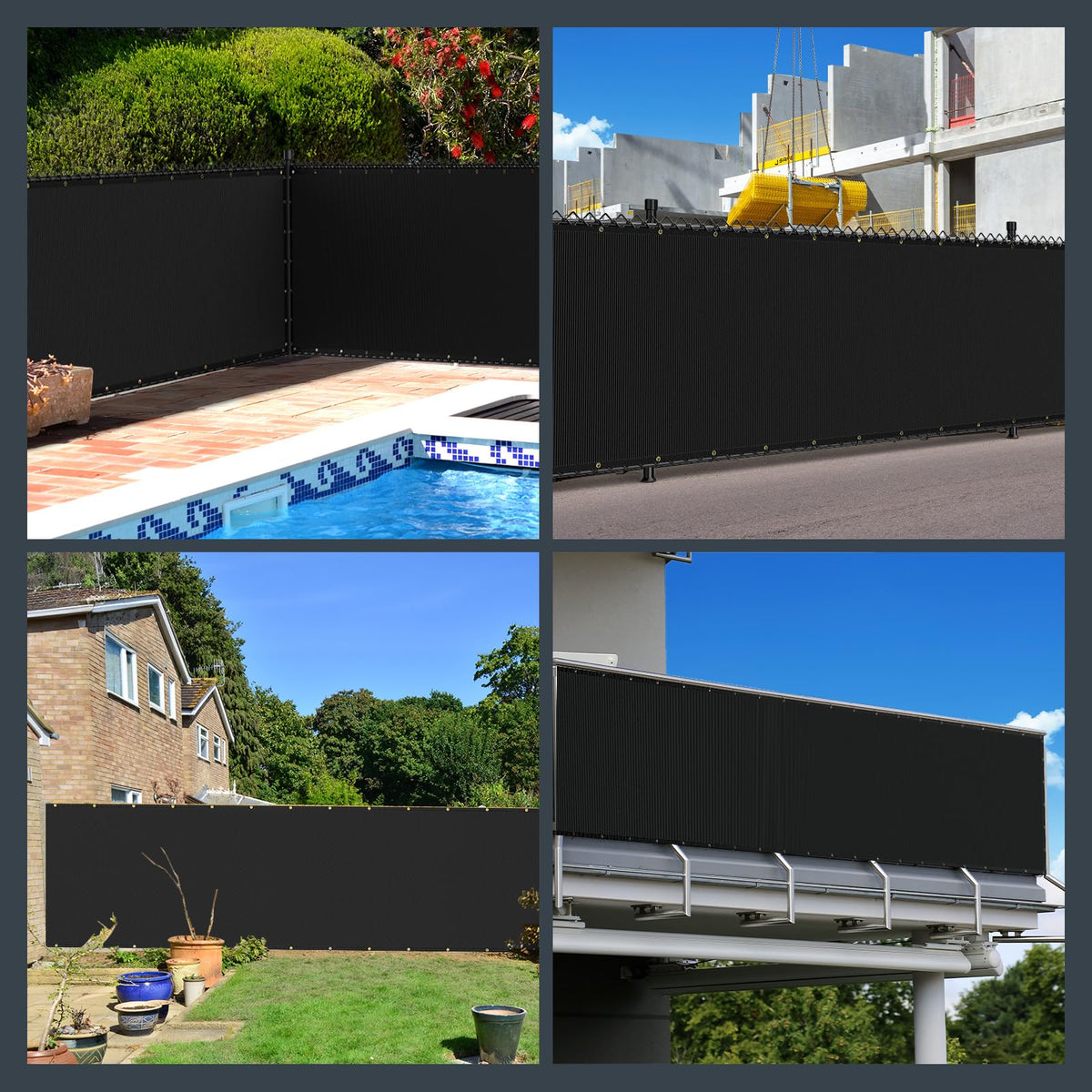 Kesfitt wind and UV resistance supports outdoor privacy needs.