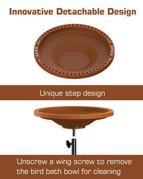 Kesito detachable bowl design allows easy cleaning without lifting the entire stand.