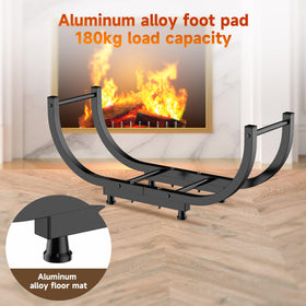 Kesito firewood rack durable metal construction for long-lasting log storage