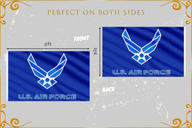 Kesysova Air Force Flag 3x5 canvas head and stitching for durability.