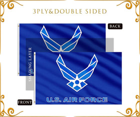 Kesysova Air Force Flag 3x5 UV-resistant fabric preserves color in sunlight.