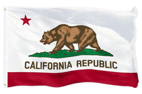 Kesysova California flag 3x5 front view highlights vivid colors for outdoor display.