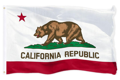 Kesysova California flag 3x5 front view highlights vivid colors for outdoor display.