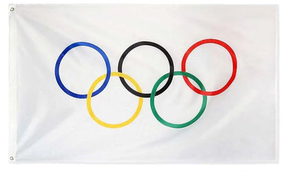 Kesysova Olympic flag 3x5 banner for event signage and ceremony visuals