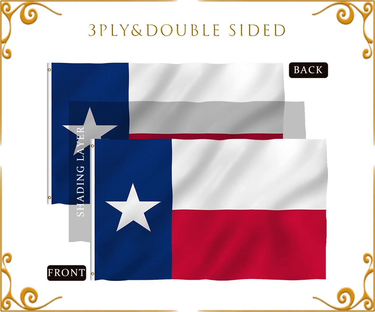 Kesysova Texas flag with canvas header and brass grommets for secure mounting