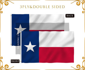 Kesysova Texas flag with canvas header and brass grommets for secure mounting