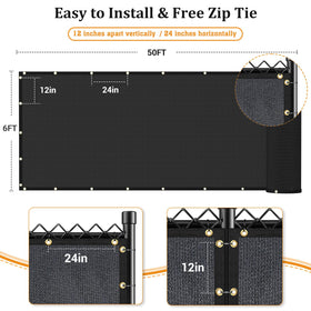 Keten 6ft high privacy screen ideal for gardens and pools.