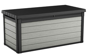 Keter Denali exterior dimensions showcase spacious outdoor storage for cushions and tools.