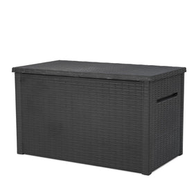 Keter Java XXL deck box with exterior dimensions for spacious outdoor storage