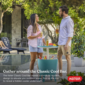 Keter Modern Cool Bar hidden cooler with 7.5-gallon capacity for chilled drinks