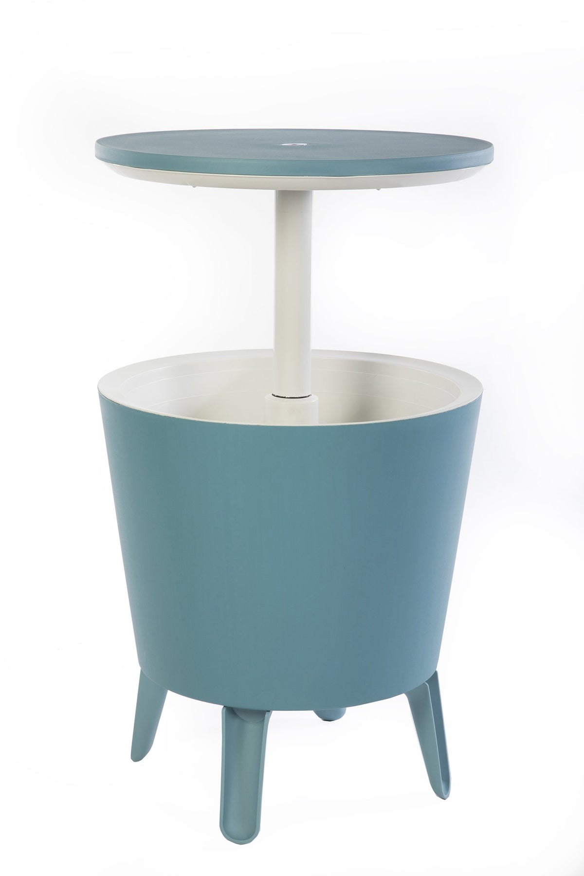 Keter Modern Cool Bar outdoor bar table in teal for socializing by the pool