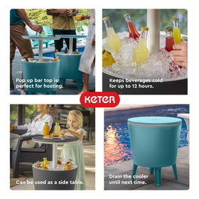 Keter Modern Cool Bar suited for poolside parties and outdoor entertaining