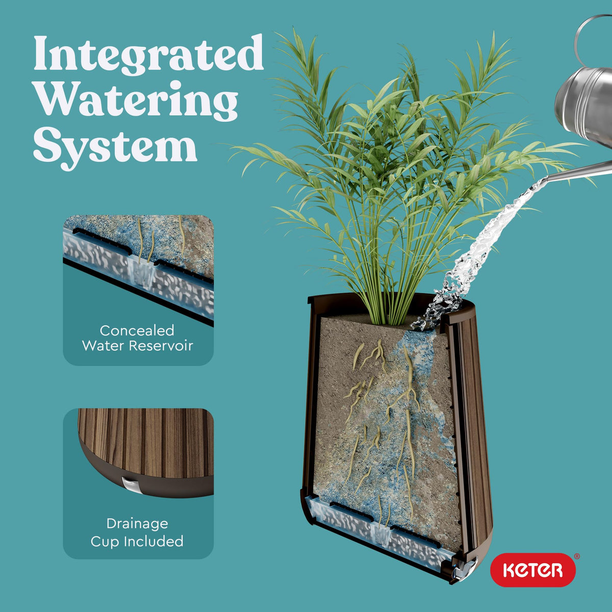 Keter Signature Conic weather-resistant resin resists fading and wear