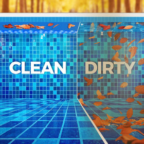 Cover blocks leaves and debris for easier pool maintenance.