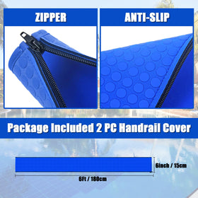 KETNET pool handrail cover for 6ft rails with zipper and secure fit